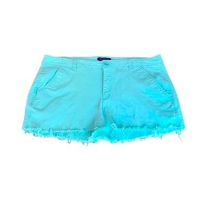 Turquoise Blue Cutoff Shorts